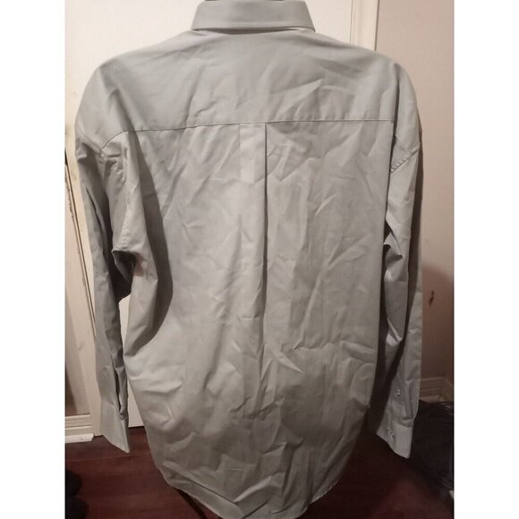 New Munsingwear Wrinkle Resistant Men's Long Sleeve Button-Down Shirt Gray XL - Picture 7 of 11